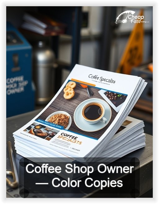 Coffee Shop Owner business card design sample