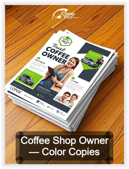 Coffee Shop Owner business card design sample