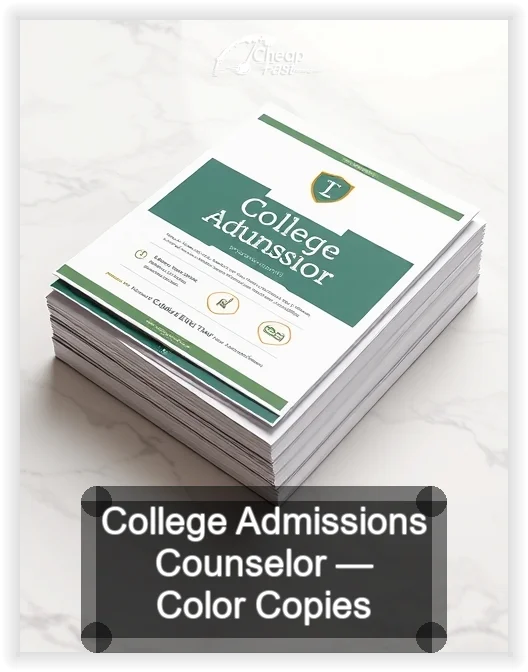 College Admissions Counselor business card design sample