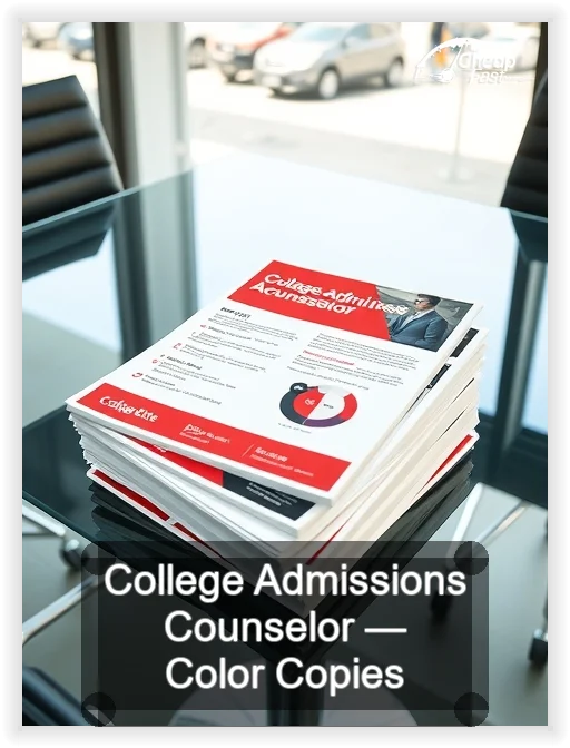 College Admissions Counselor business card design sample