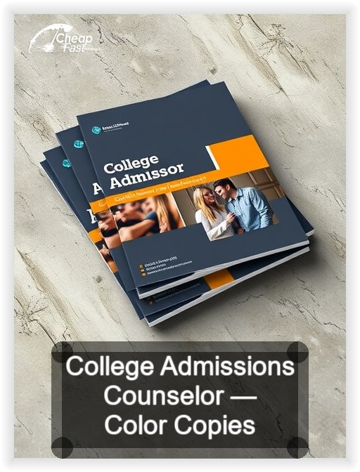 College Admissions Counselor business card design sample