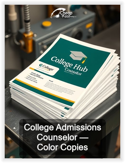 College Admissions Counselor business card design sample