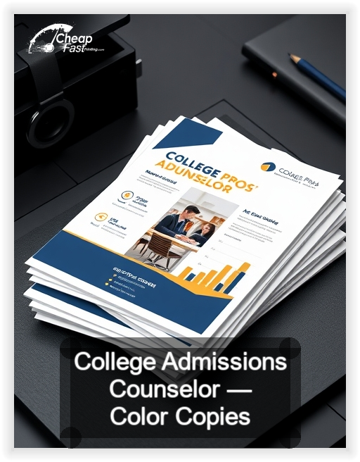 College Admissions Counselor business card design sample