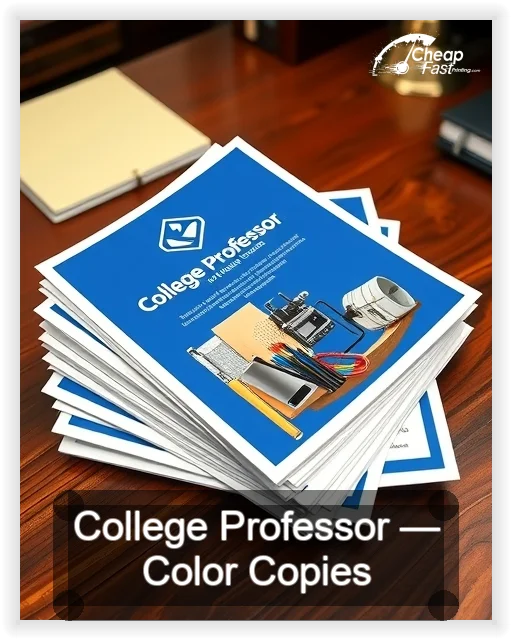 College Professor business card design sample