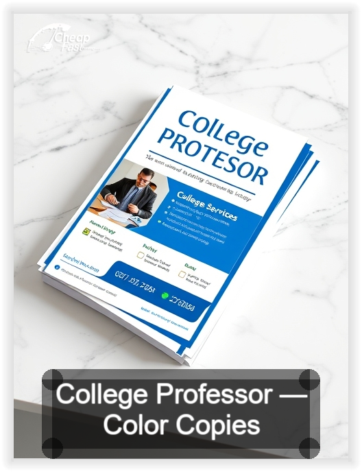 College Professor business card design sample