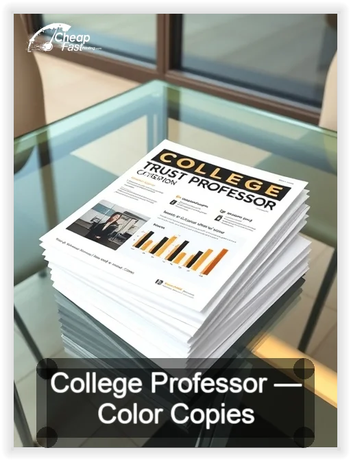 College Professor business card design sample