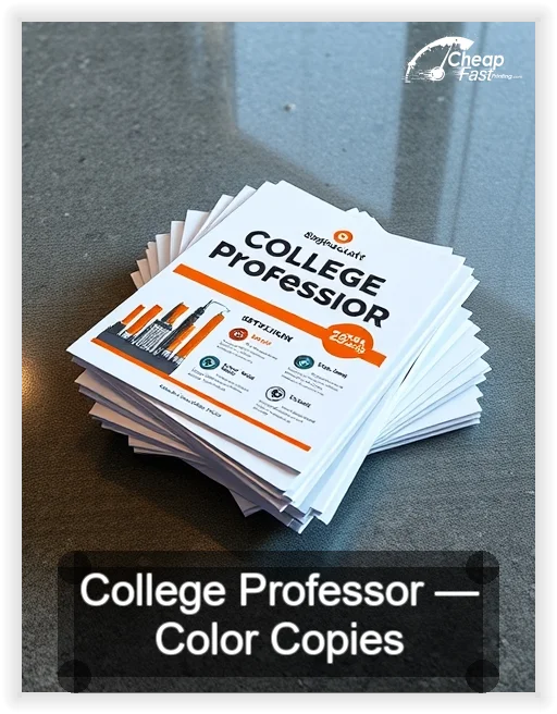 College Professor business card design sample