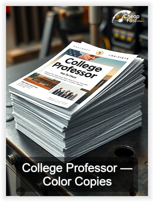 College Professor business card design sample