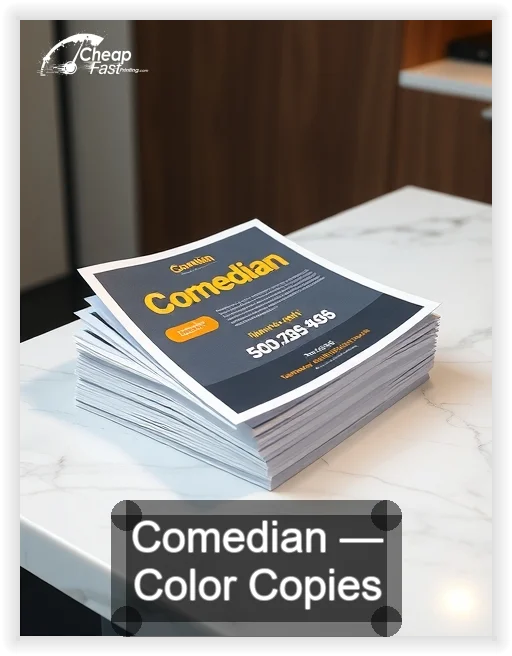 Comedian business card design sample