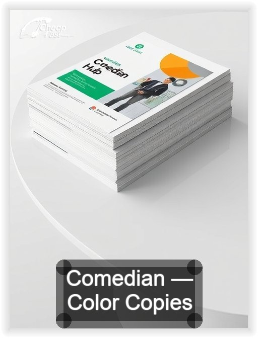 Comedian business card design sample
