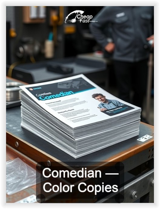 Comedian business card design sample