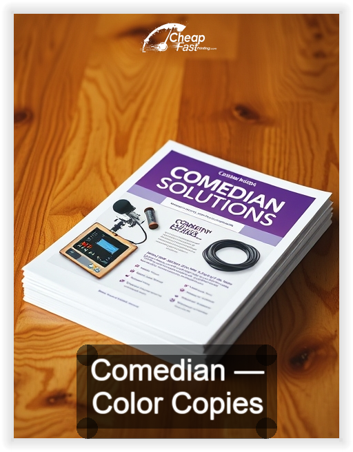 Comedian business card design sample