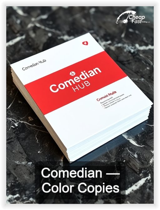 Comedian business card design sample