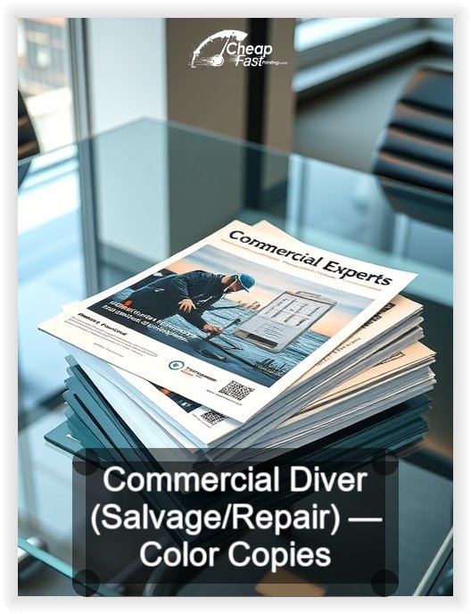 Commercial Diver Salvage Repair business card design sample