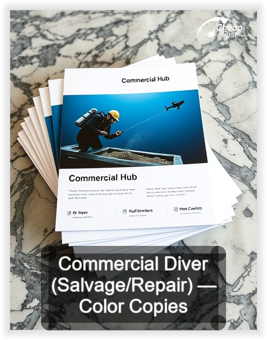 Commercial Diver Salvage Repair business card design sample