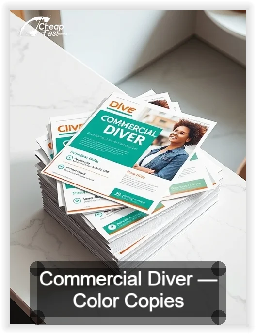 Commercial Diver business card design sample