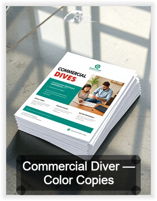 Commercial Diver business card design sample