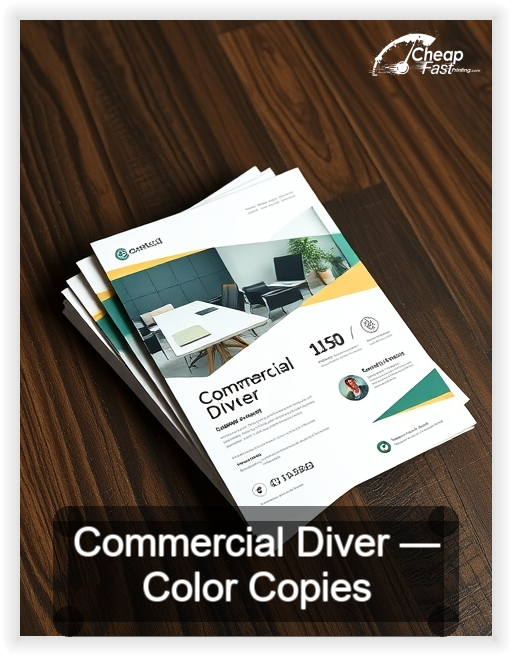 Commercial Diver business card design sample