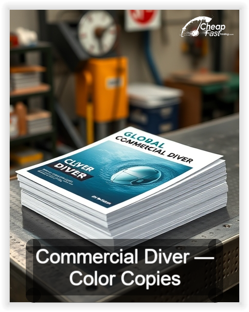 Commercial Diver business card design sample