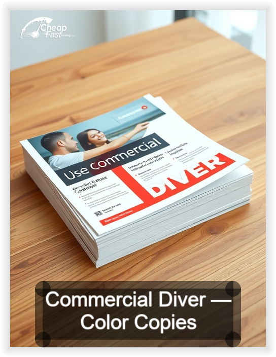 Commercial Diver business card design sample