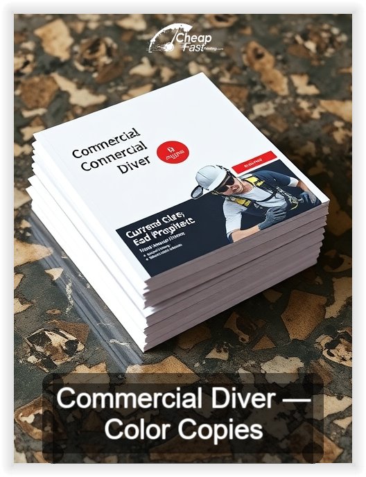 Commercial Diver business card design sample