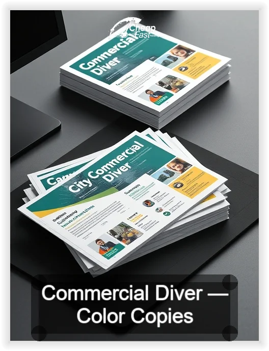 Commercial Diver business card design sample