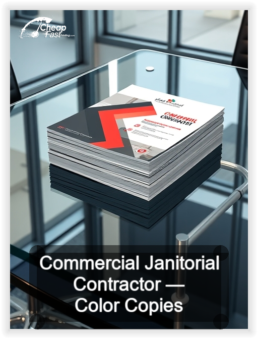 Commercial Janitorial Contractor business card design sample