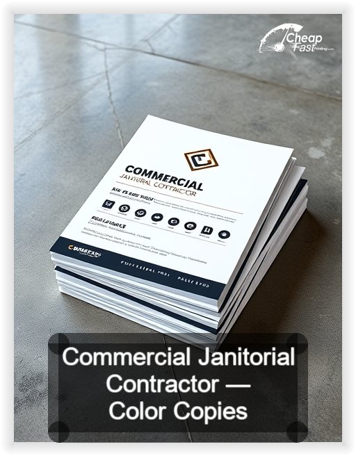 Commercial Janitorial Contractor business card design sample