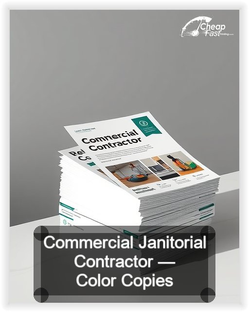 Commercial Janitorial Contractor business card design sample