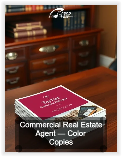 Commercial Real Estate Agent business card design sample