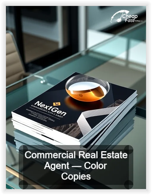 Commercial Real Estate Agent business card design sample
