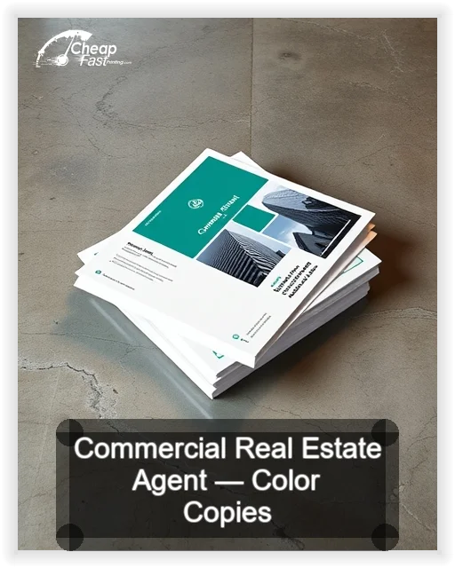 Commercial Real Estate Agent business card design sample