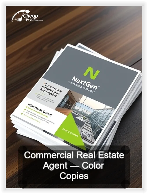 Commercial Real Estate Agent business card design sample