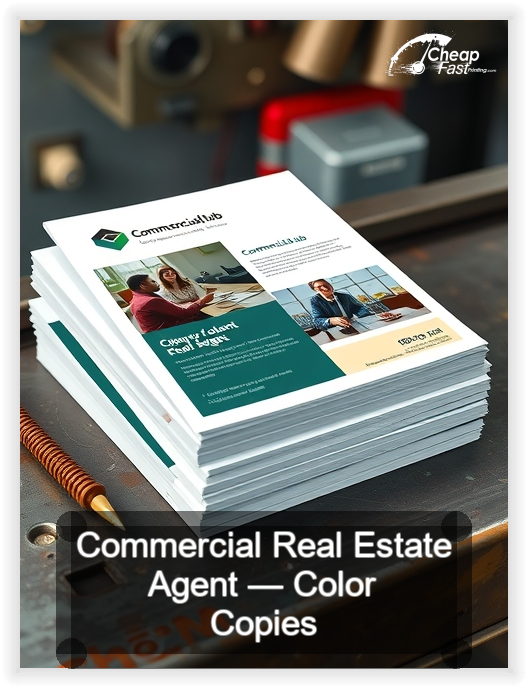 Commercial Real Estate Agent business card design sample