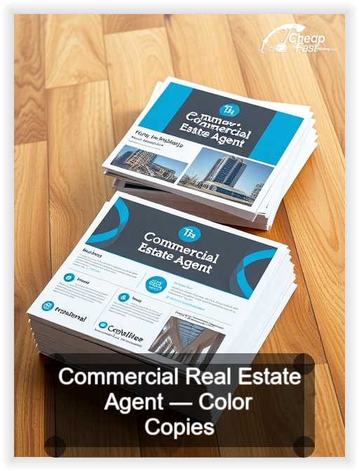 Commercial Real Estate Agent business card design sample