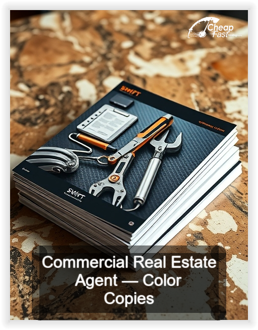 Commercial Real Estate Agent business card design sample