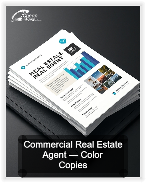 Commercial Real Estate Agent business card design sample