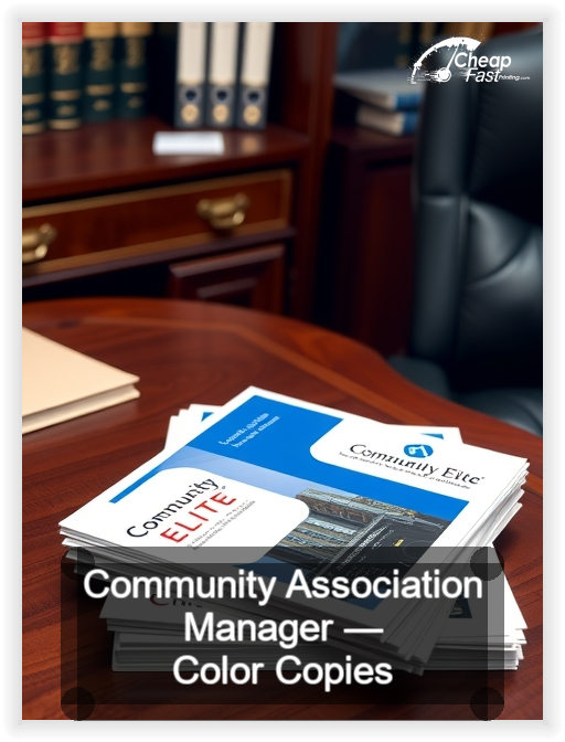 Community Association Manager business card design sample