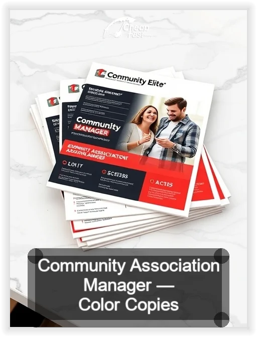 Community Association Manager business card design sample