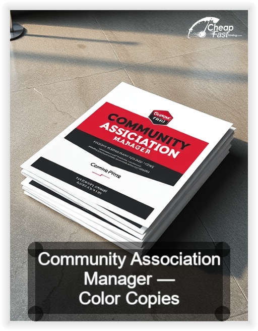 Community Association Manager business card design sample