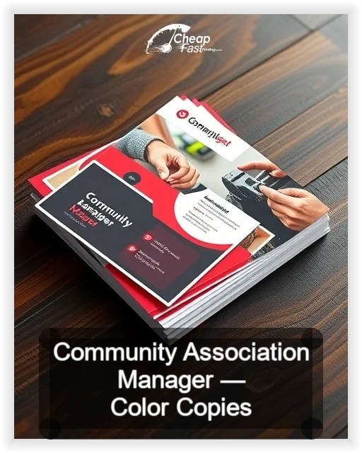 Community Association Manager business card design sample