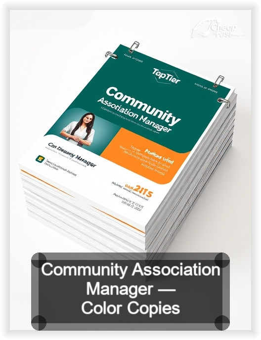 Community Association Manager business card design sample
