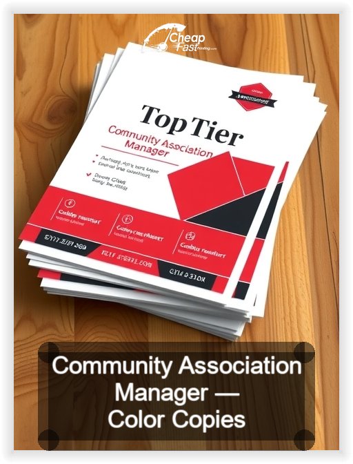 Community Association Manager business card design sample