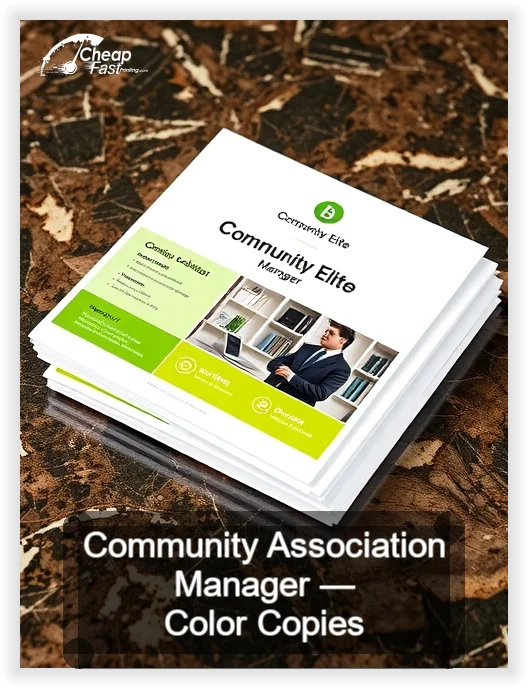 Community Association Manager business card design sample