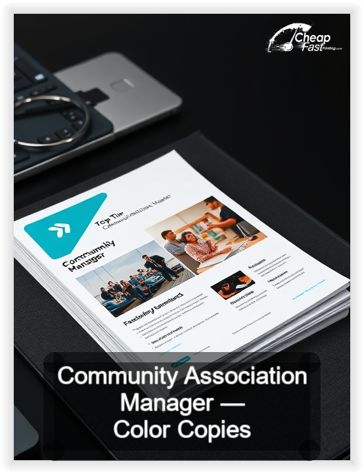 Community Association Manager business card design sample