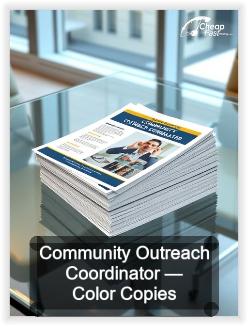 Community Outreach Coordinator business card design sample