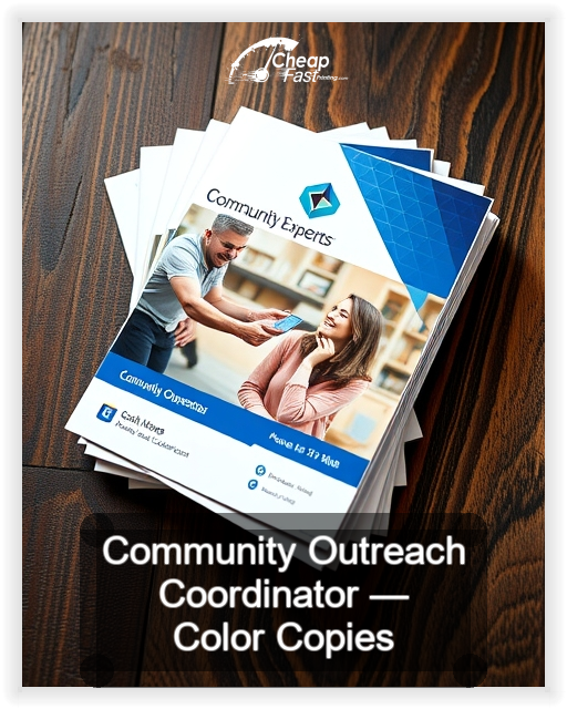 Community Outreach Coordinator business card design sample