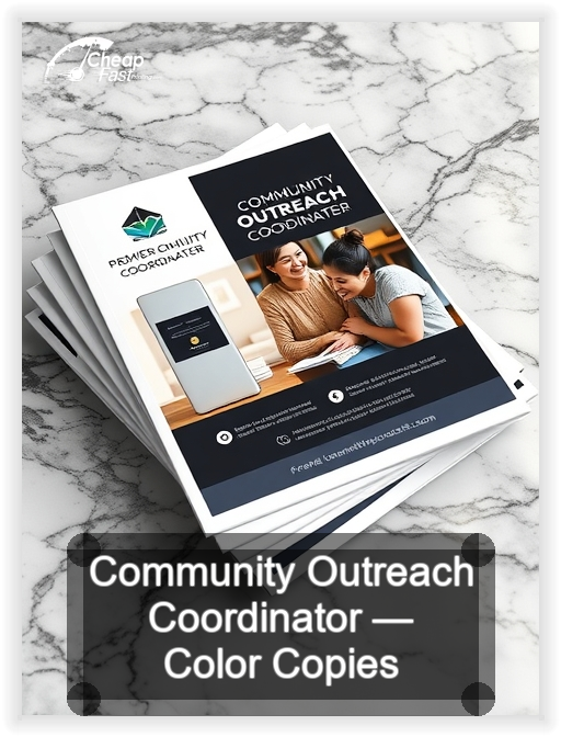 Community Outreach Coordinator business card design sample