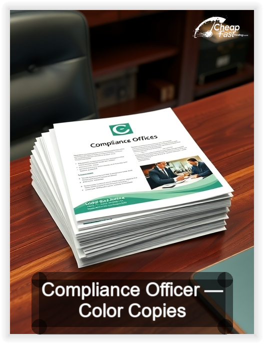 Compliance Officer business card design sample