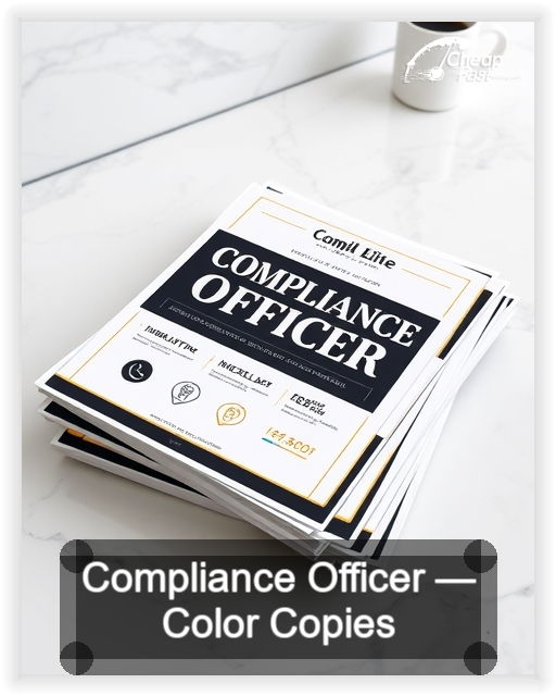 Compliance Officer business card design sample